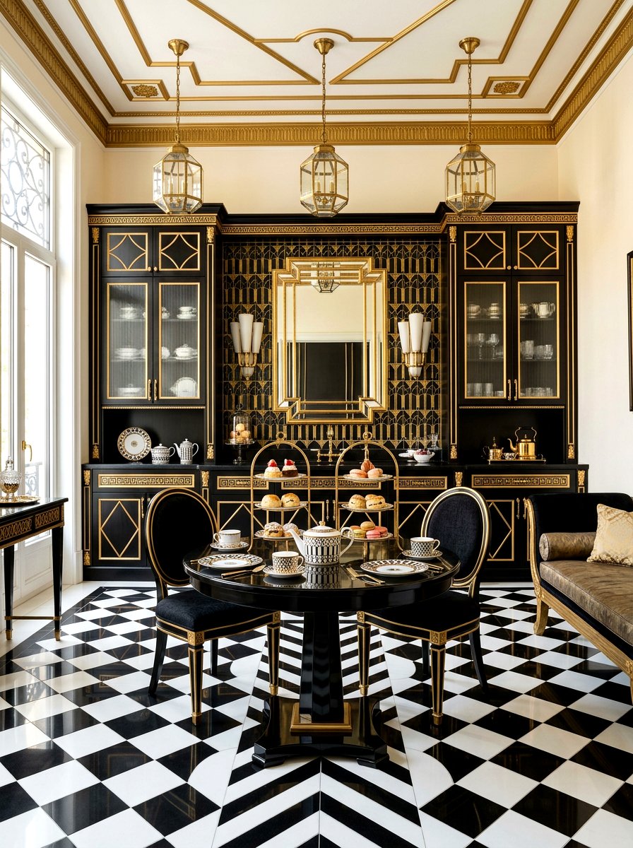 Art Deco Tea Kitchen - 30 tea party kitchen ideas