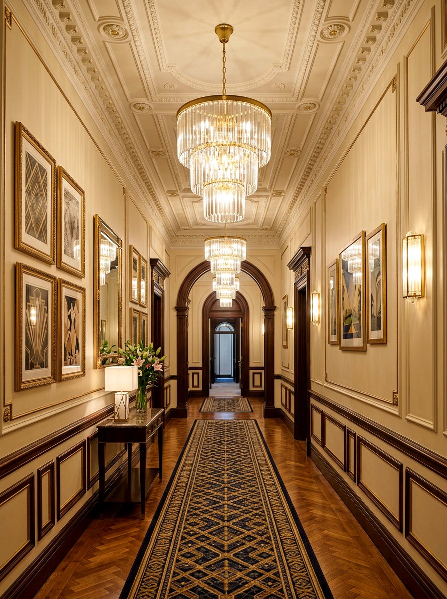 Art Deco Tiered Glass Light - 30 statement chandelier ideas