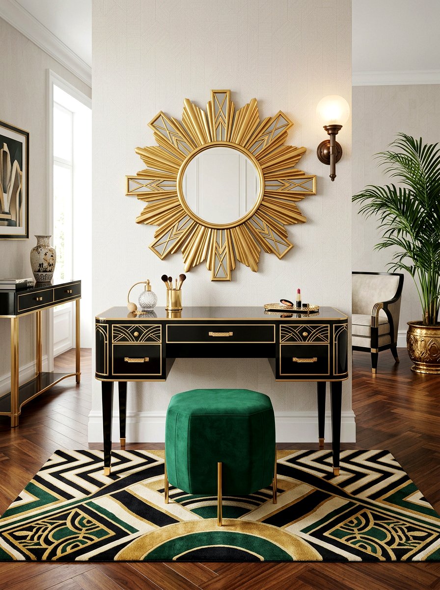 Art Deco Vanity Mirror - 30 bedroom dressing lounge ideas