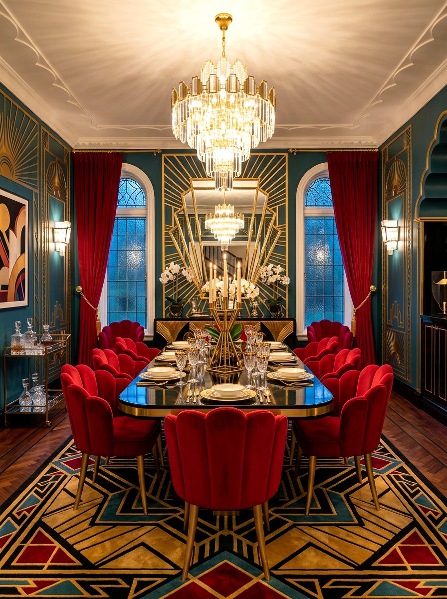 Art Deco Velvet Chairs - 30 statement dining chairs ideas