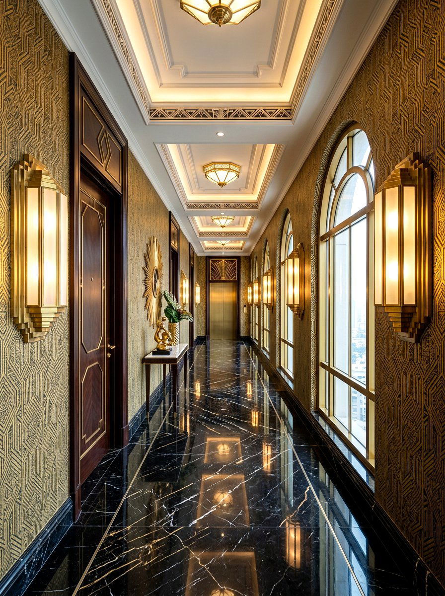 Art Deco Wall Sconce - 30 hallway lighting ideas
