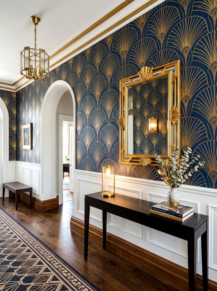 Art Deco Wallpaper Pattern - 30 art deco bathroom ideas
