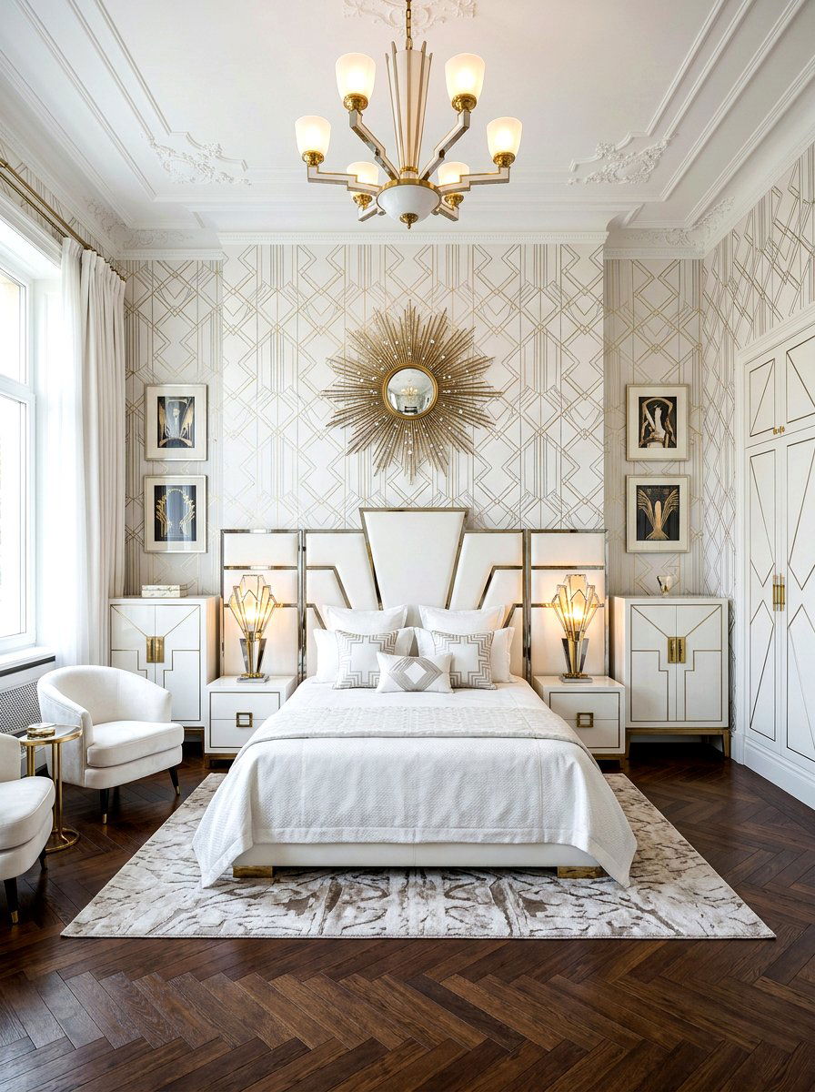 Art Deco White Bedroom - 30 white bedroom ideas