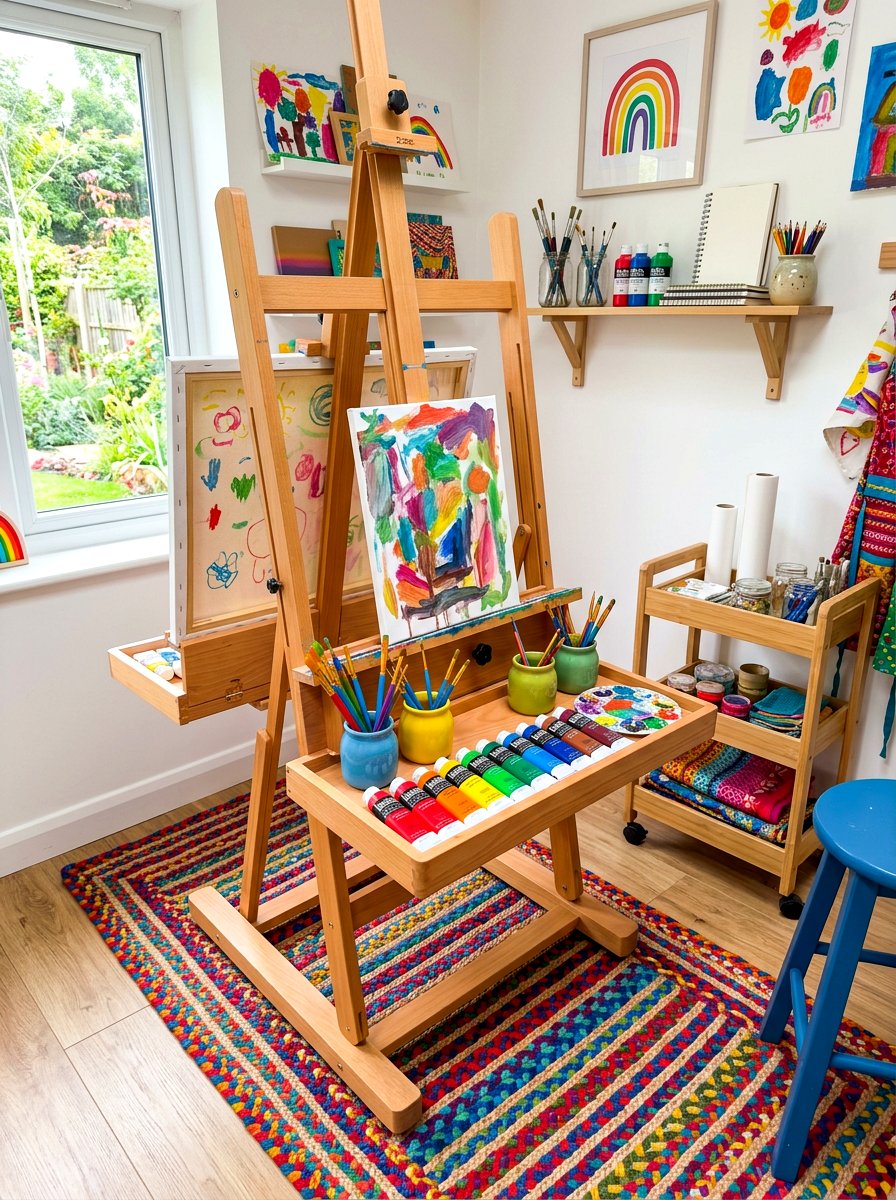 Art Easel Corner - 30 montessori bedroom ideas