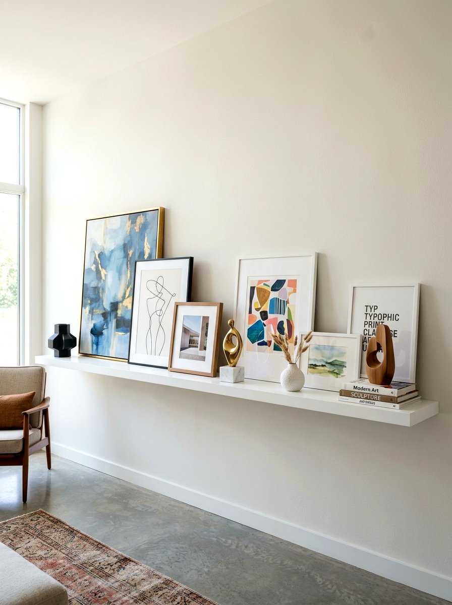 Art Focused Shelf - 30 shelf styling for Instagram ideas