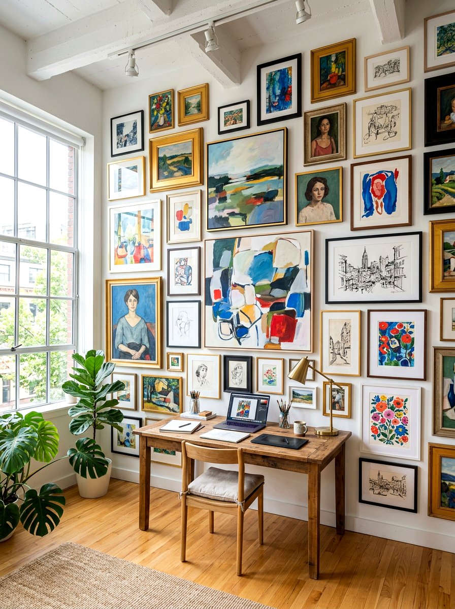 Art Gallery Wall Decor - 30 art corner ideas