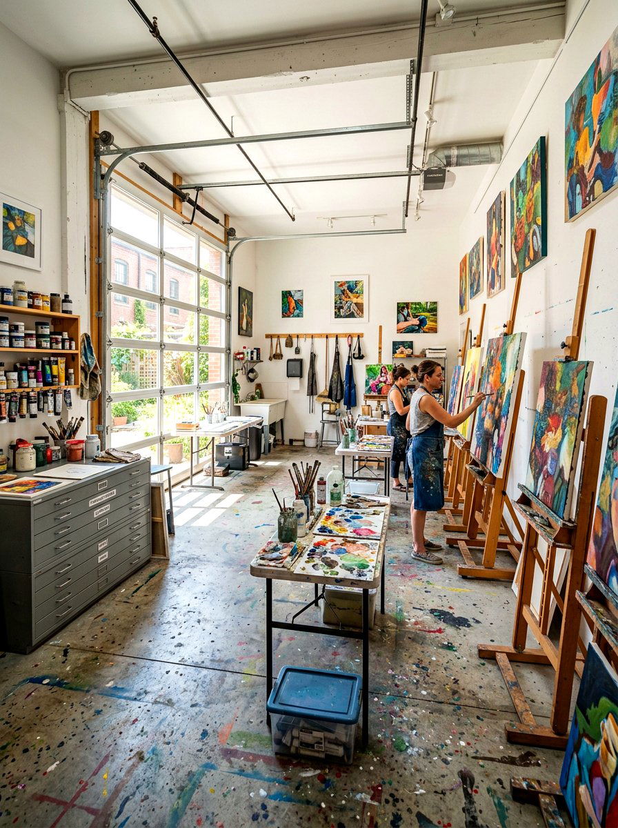 Art Studio - 30 garage hobby room ideas