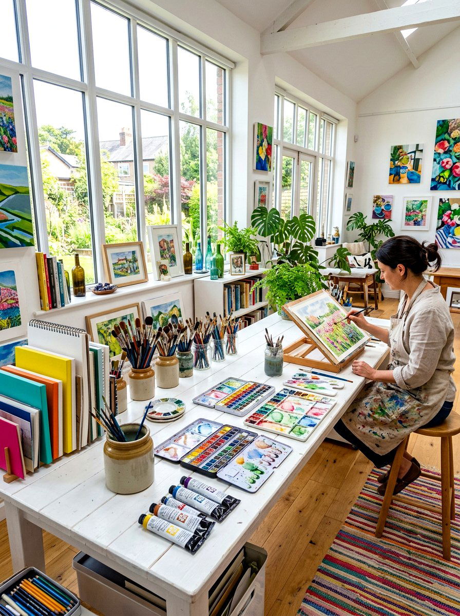 Art Studio Desk - 30 offline home office ideas