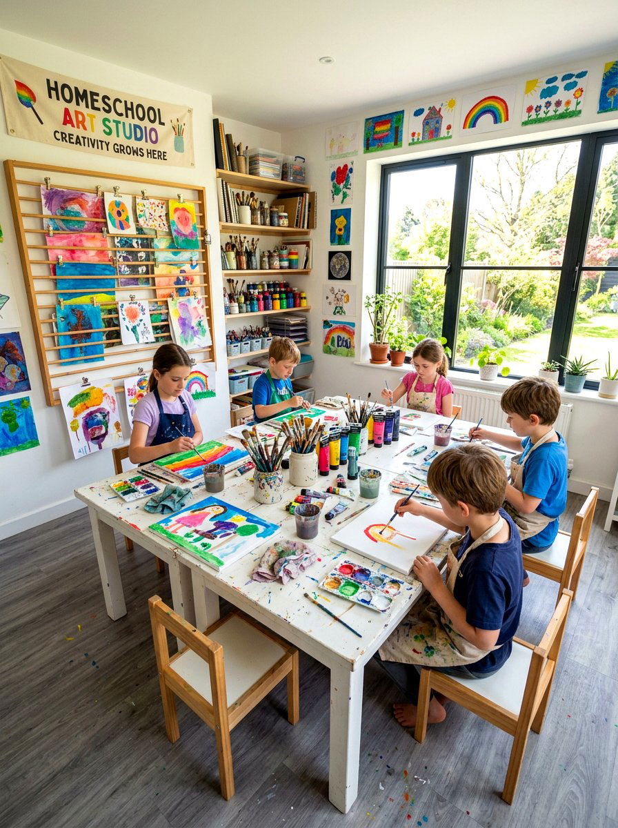 Art Studio Homeschool Space - 30 homeschool room ideas