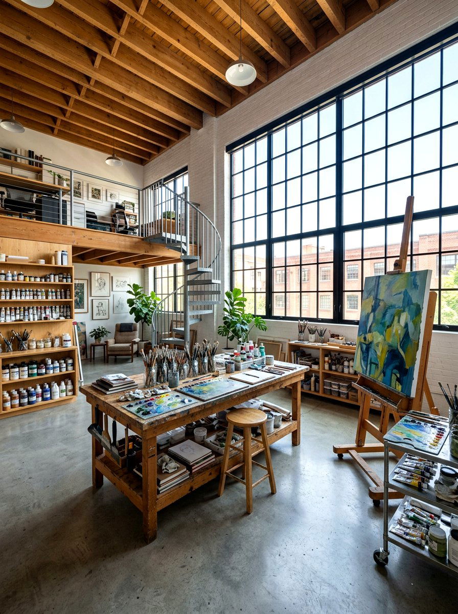Art Studio Loft - 30 upstairs loft ideas