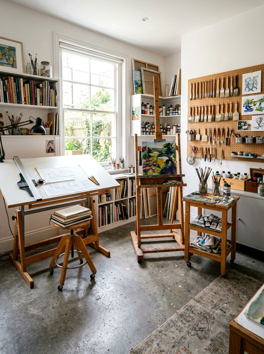 Art Studio Study Space - 30 study room ideas