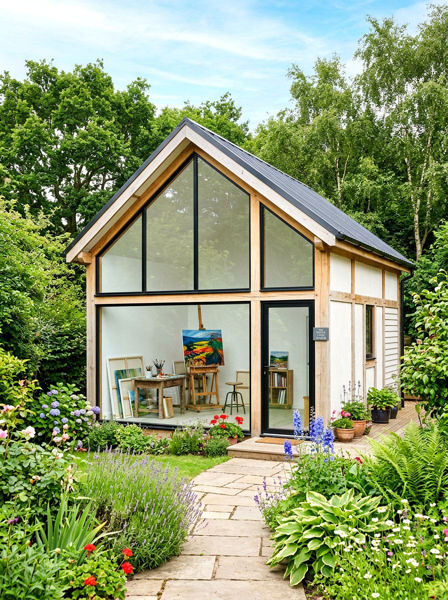 Art Studio With North Light - 30 outdoor garden room ideas
