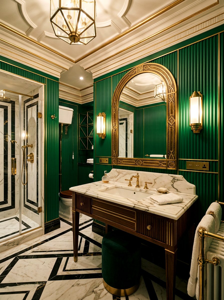 Art deco bathroom - 30 retro bathroom ideas