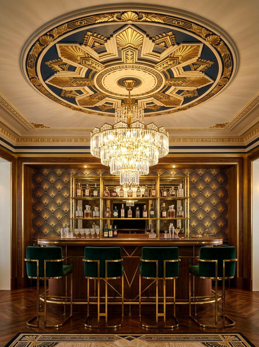 Art deco ceiling medallion - 30 ceiling medallion ideas