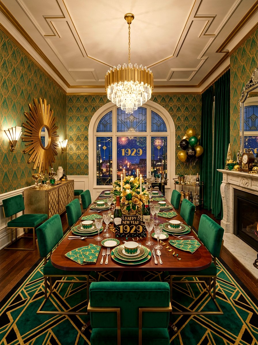 Art deco dining room - 30 New Year dining room ideas