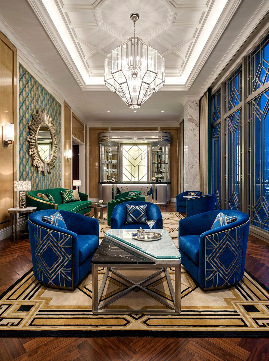 Art deco inspired lounge - 30 bedroom breakfast nook ideas