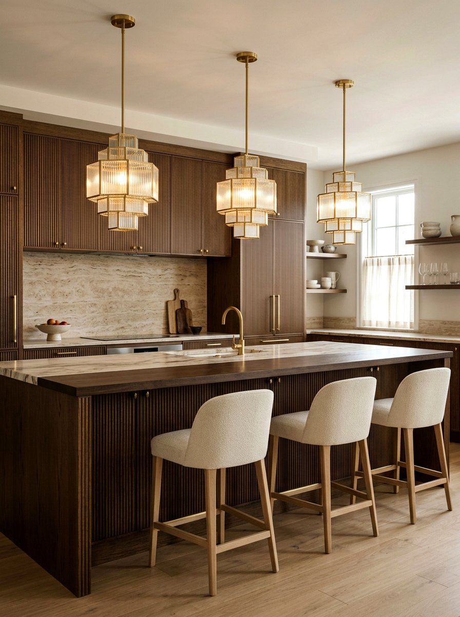 Art deco pendant light - 30 neo deco kitchen ideas