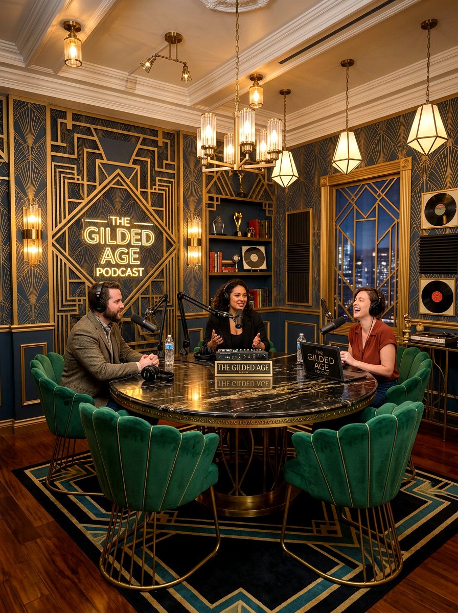 Art deco podcast studio - 30 podcast room ideas
