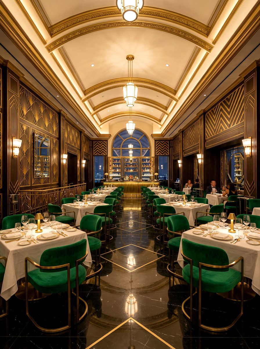 Art deco room - 30 boutique restaurant dining ideas