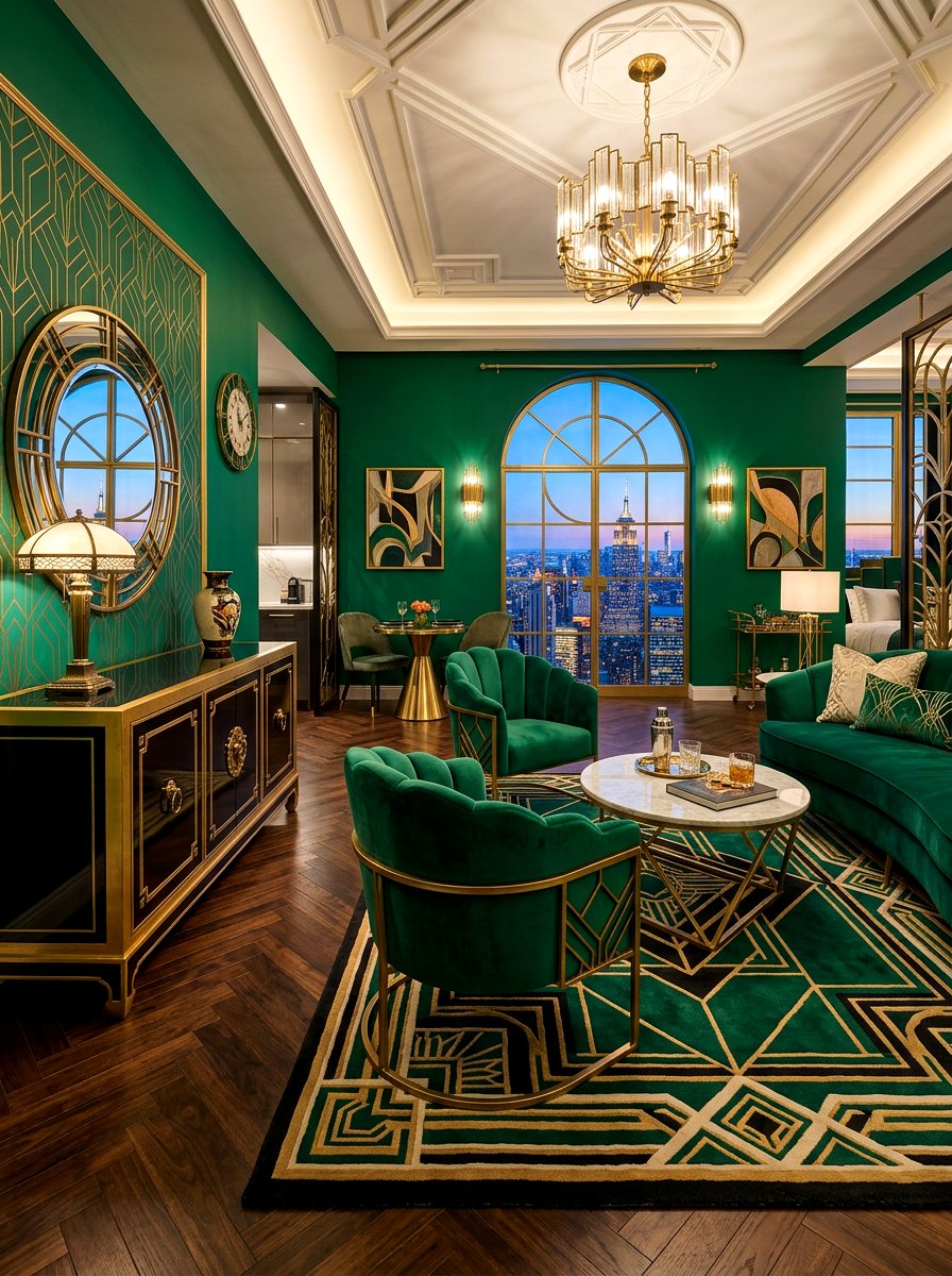 Art deco studio apartment - 30 studio apartment vibe ideas
