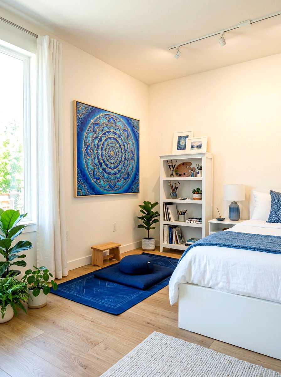 Art focused meditation corner bedroom - 30 meditation corner bedroom ideas