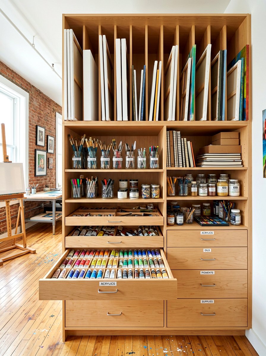 Art supply craft closet - 30 craft closet ideas