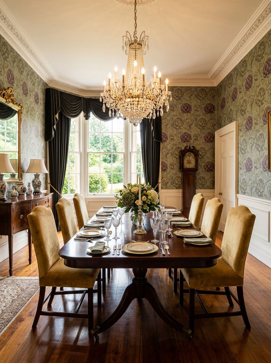 Artichoke pattern wallpaper - 30 vegetable motif wallpaper ideas