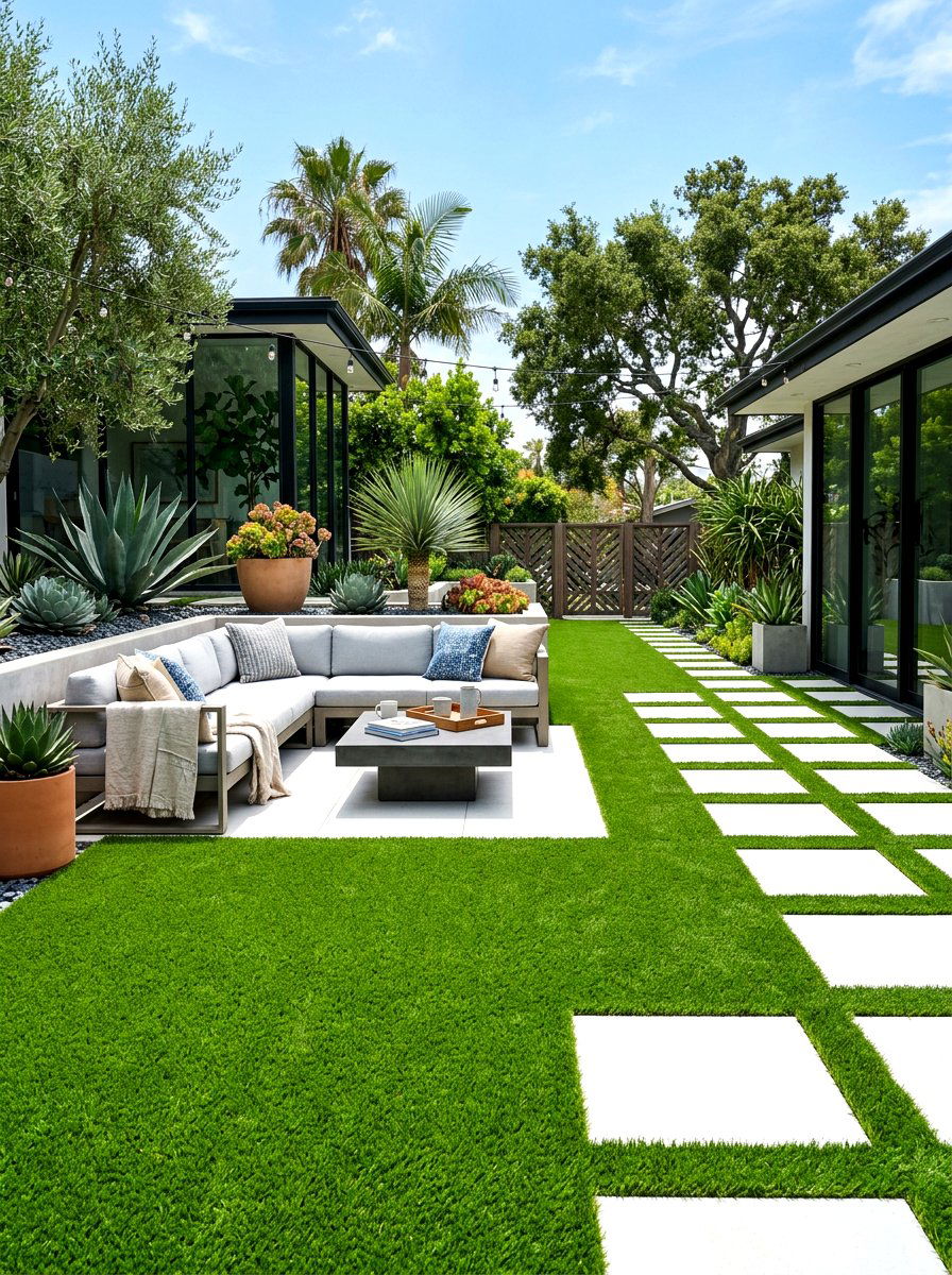 Artificial Grass - 30 patio flooring ideas