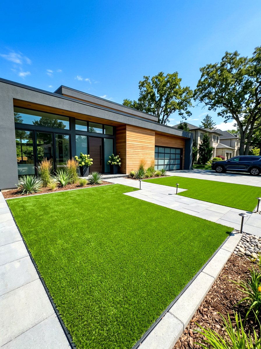Artificial Grass - 30 front lawn alternative ideas