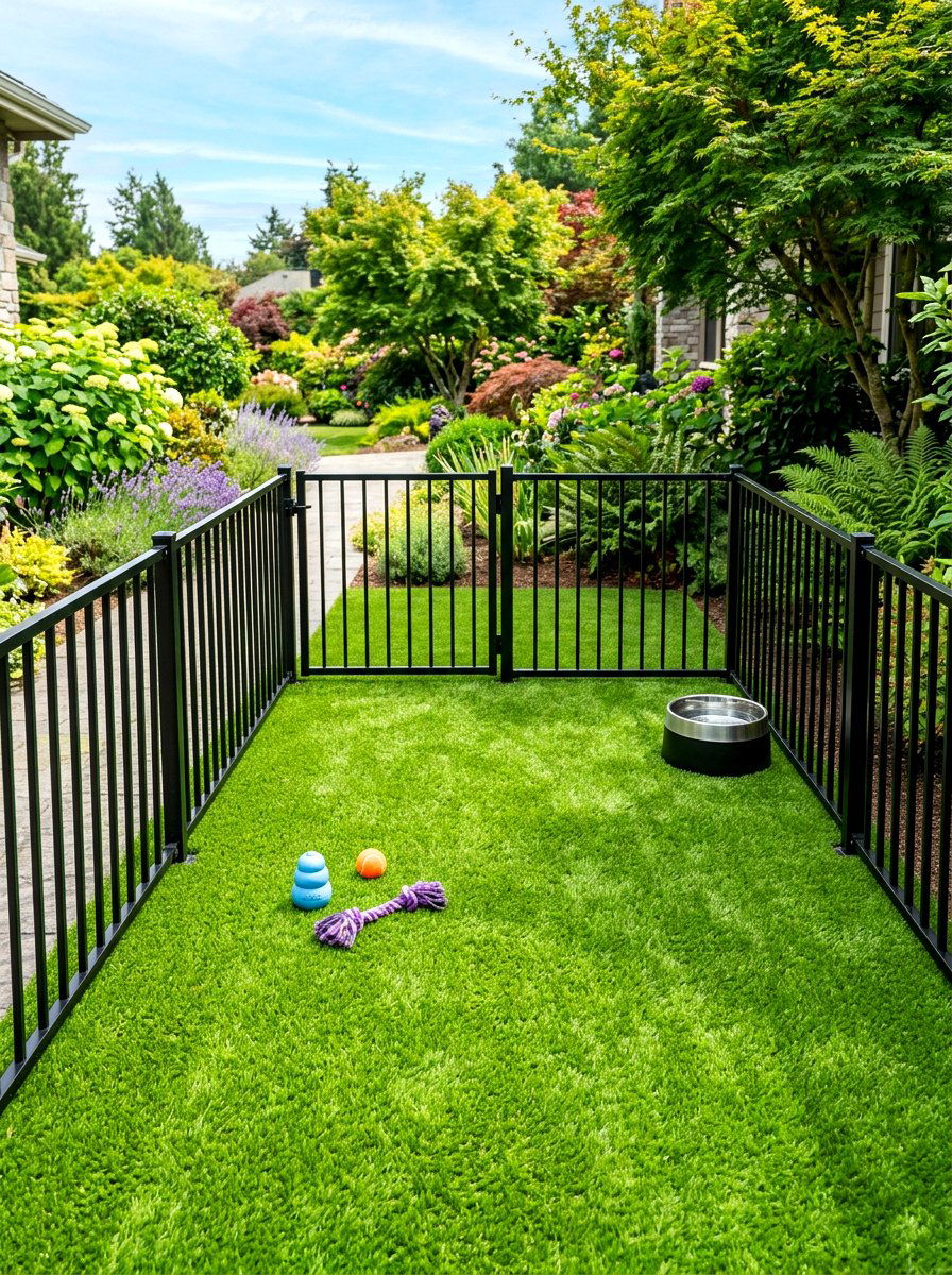 Artificial Grass Dog Run - 30 backyard dog run ideas