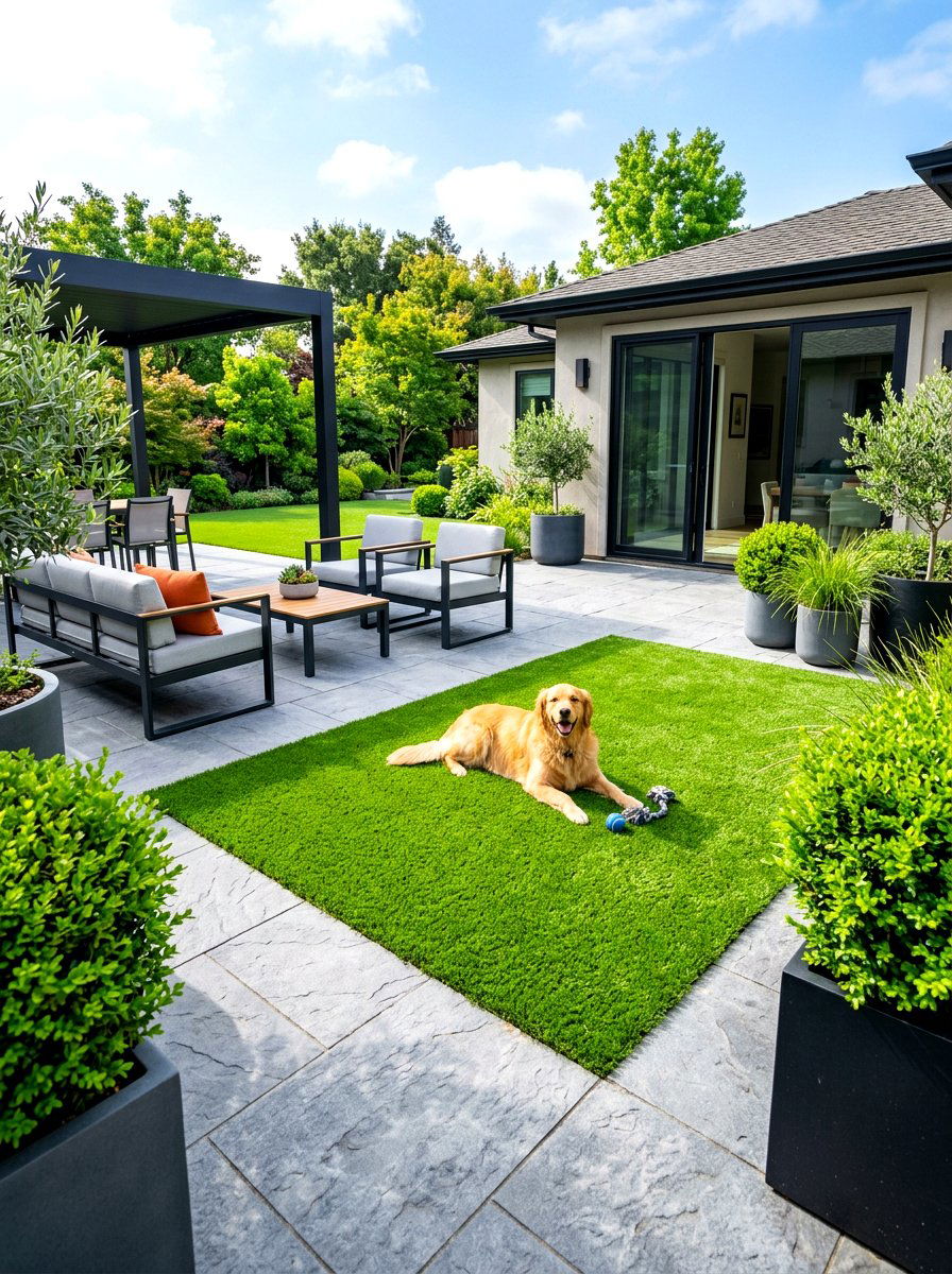 Artificial Grass For Dogs - 30 dog friendly patio ideas
