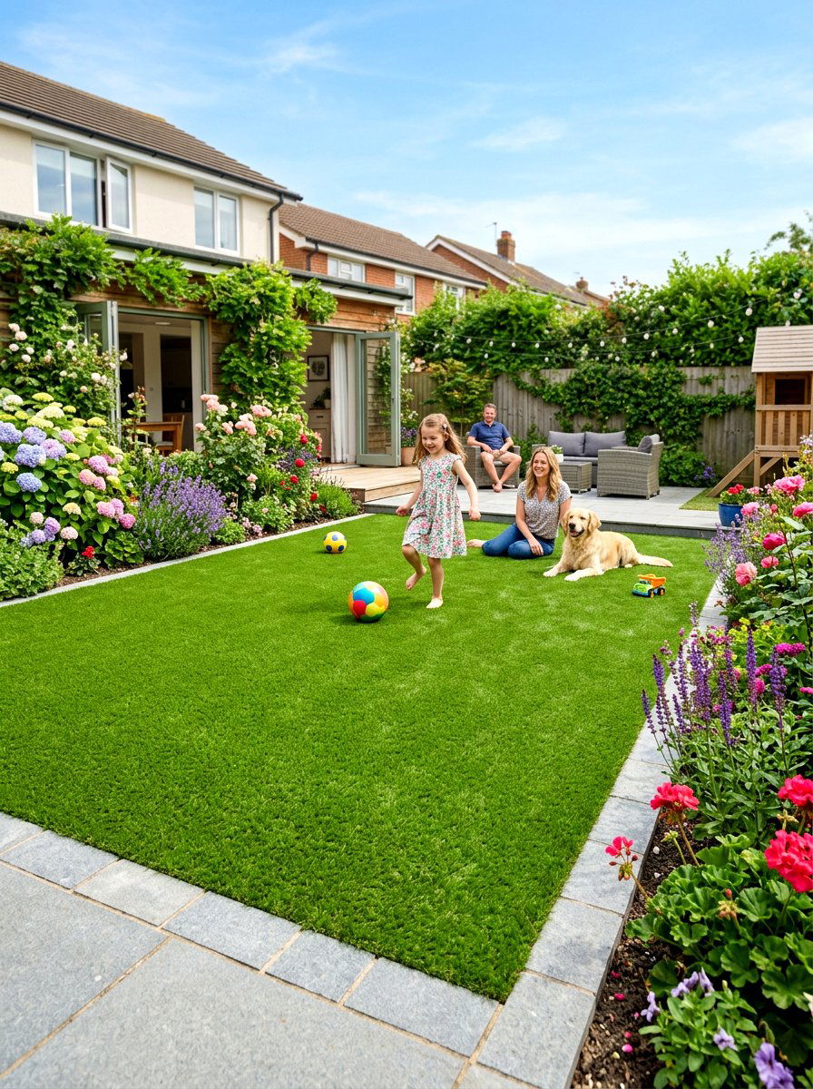 Artificial Grass Lawn - 30 landscaping ideas