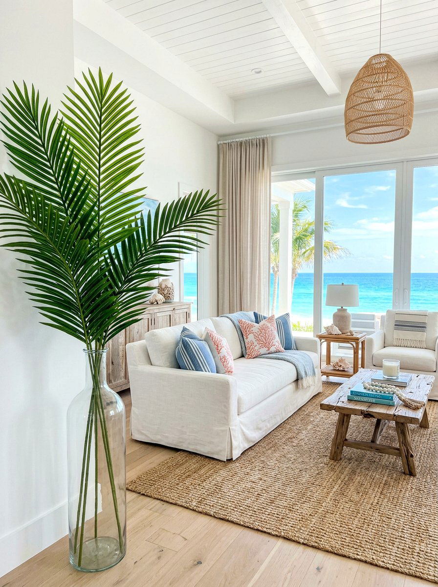 Artificial Palm Leaf Tropical - 30 faux plant decor ideas