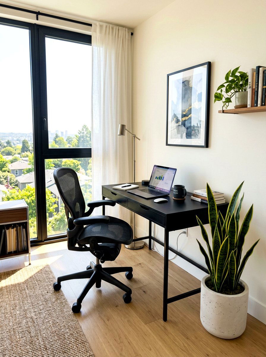 Artificial Snake Plant Office - 30 faux plant decor ideas