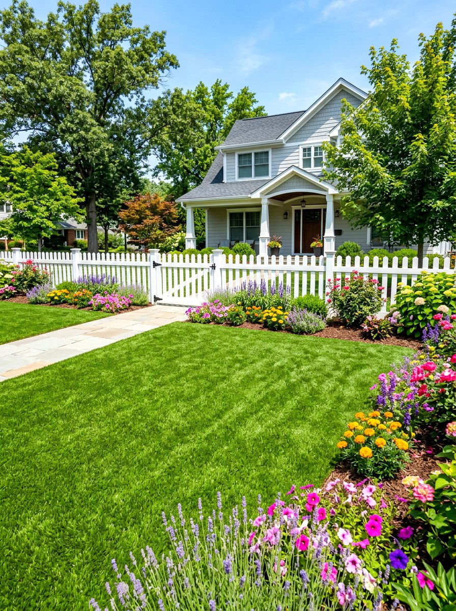 Artificial Turf - 30 no mow front yard ideas