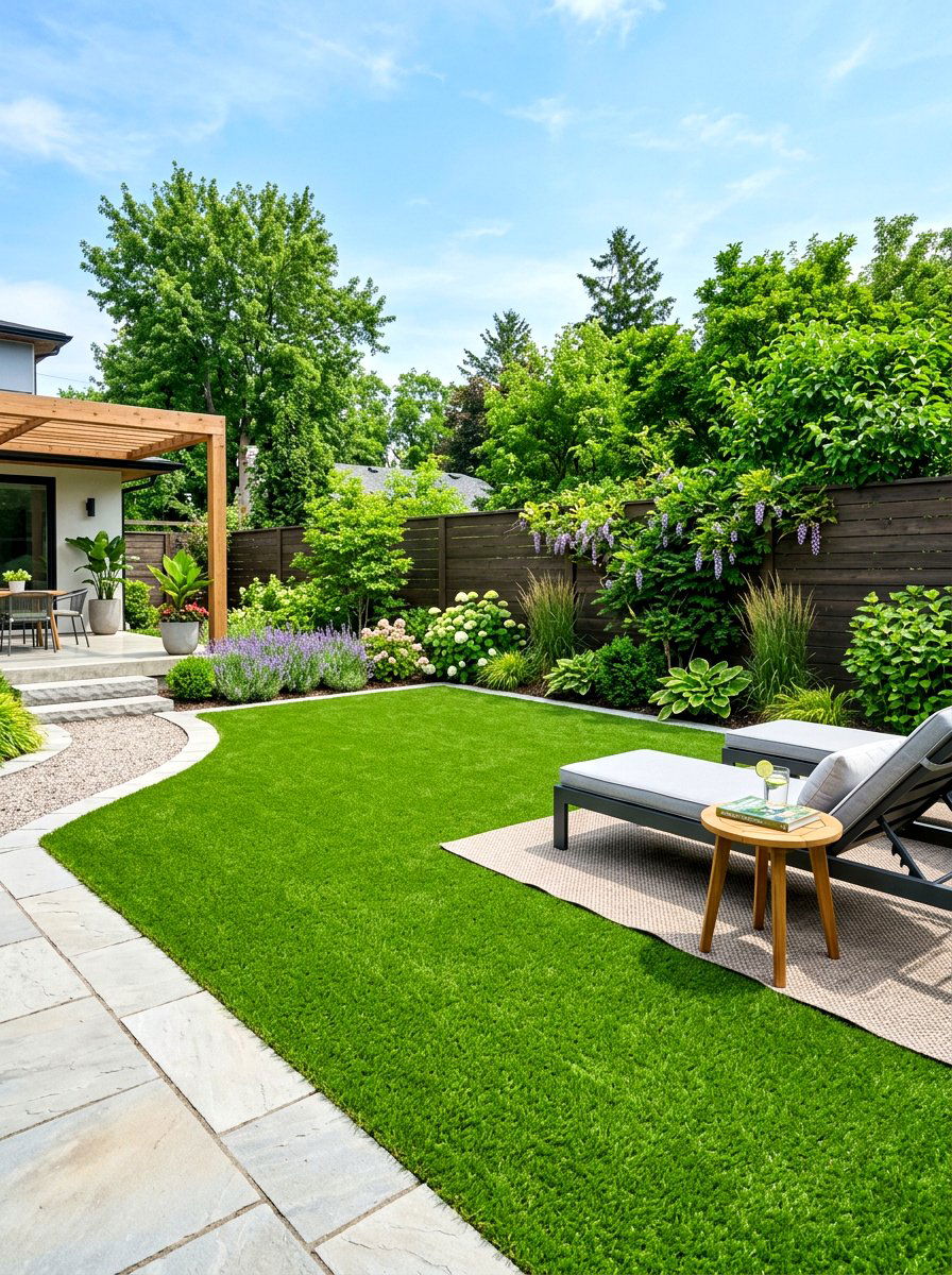 Artificial Turf Backyard - 30 backyard makeover ideas