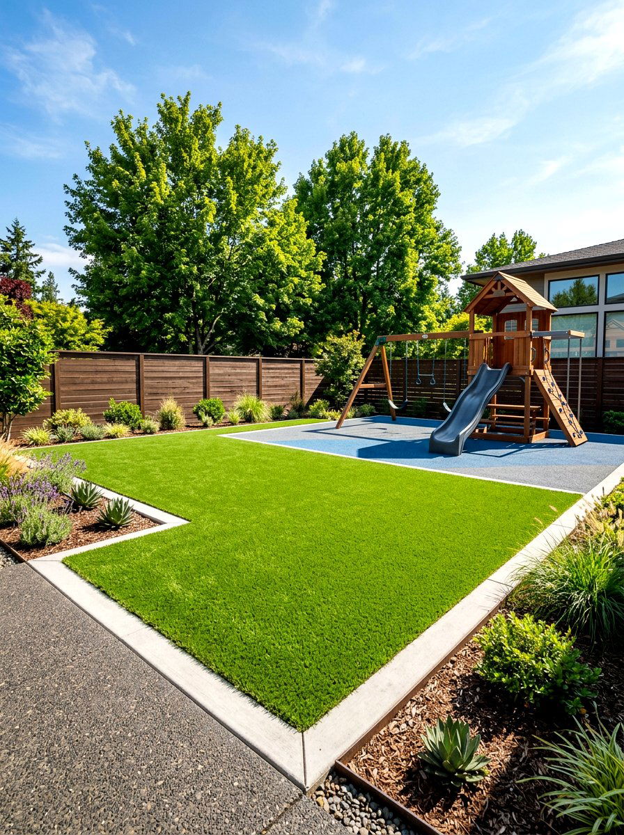 Artificial Turf Lawn - 30 modern landscaping ideas