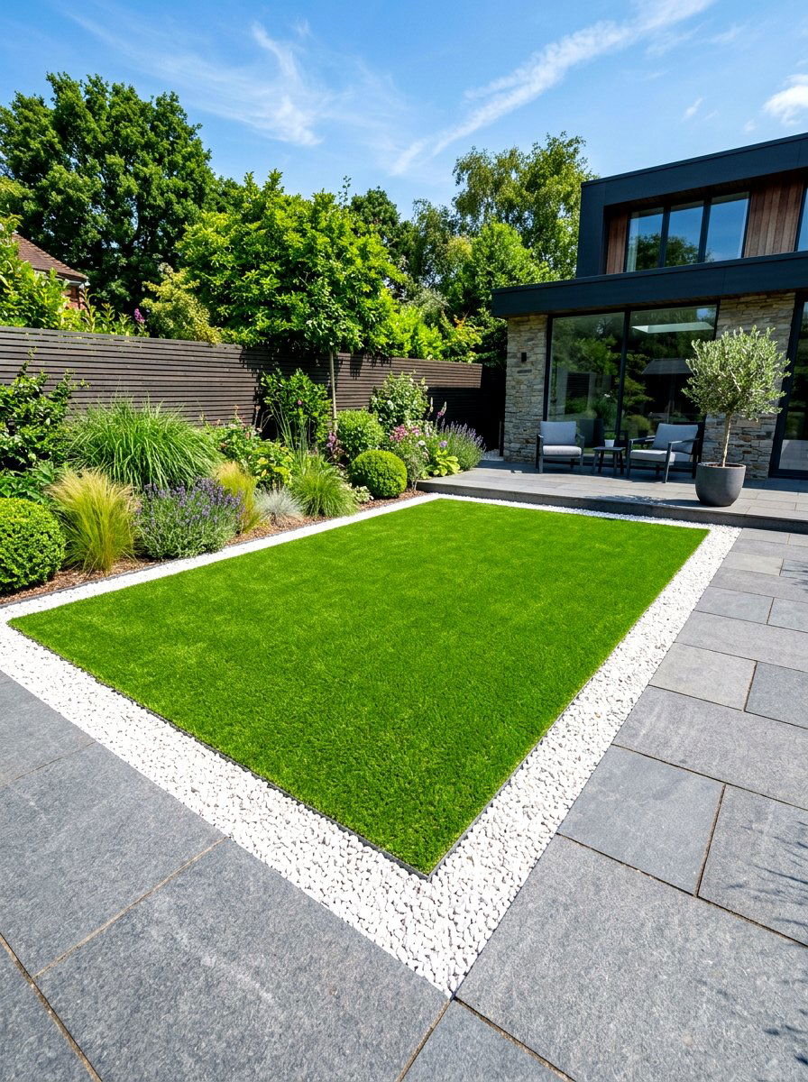 Artificial Turf Lawn - 30 small backyard ideas