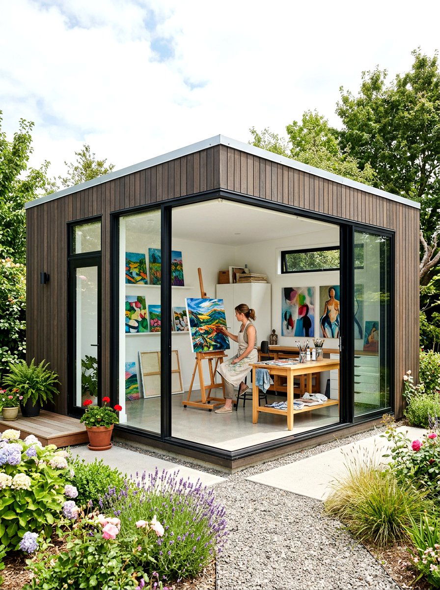Artist Studio Shed - 30 cottage shed ideas