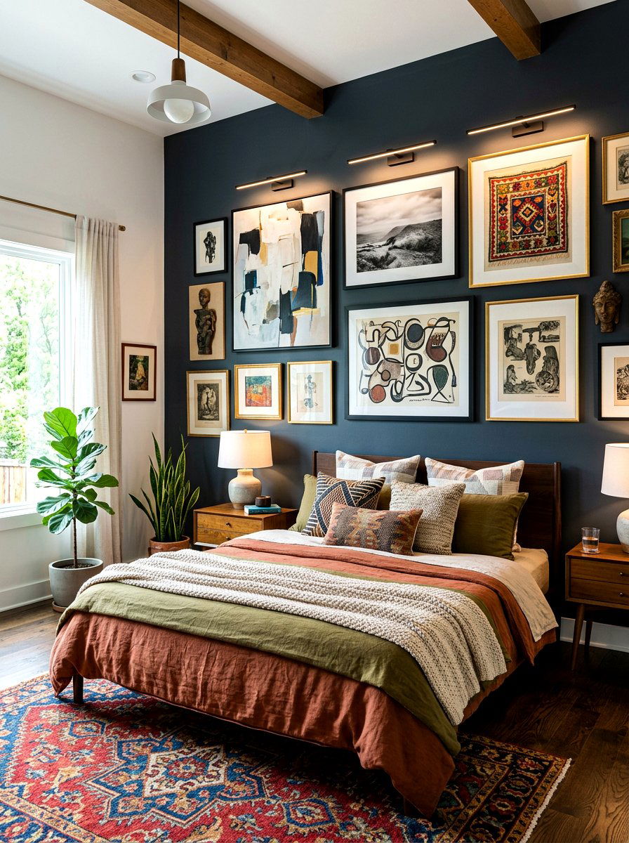 Artistic Bedroom With Picture Light - 30 bedroom lighting ideas