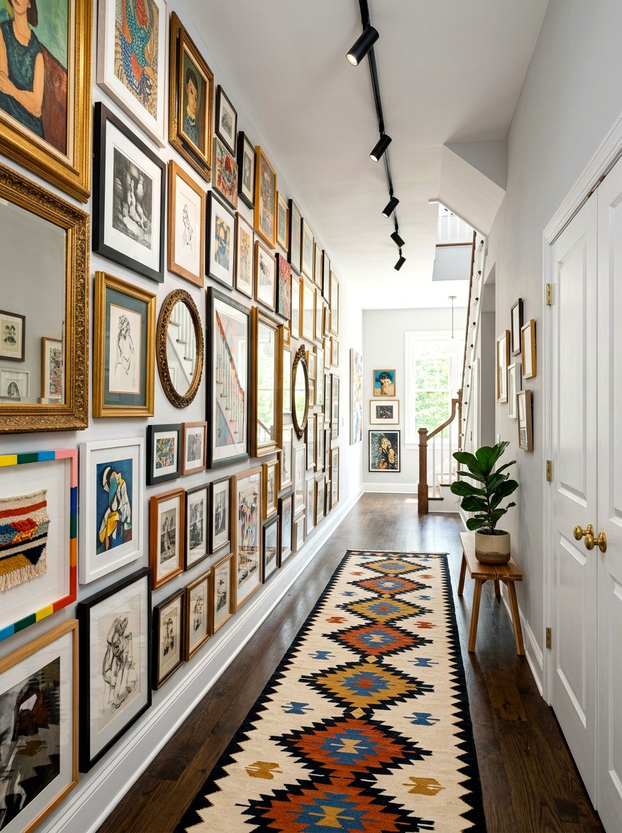 Artistic Hallway - 30 playful apartment decor ideas