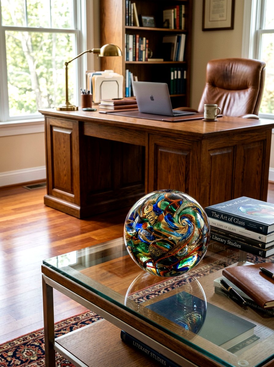 Artistic paperweight - 30 glass coffee table styling ideas