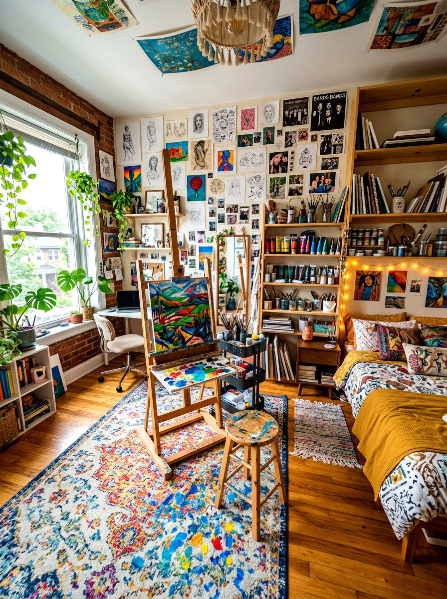 Artsy Teen Bedroom Aesthetic - 30 cool teen room ideas aesthetic