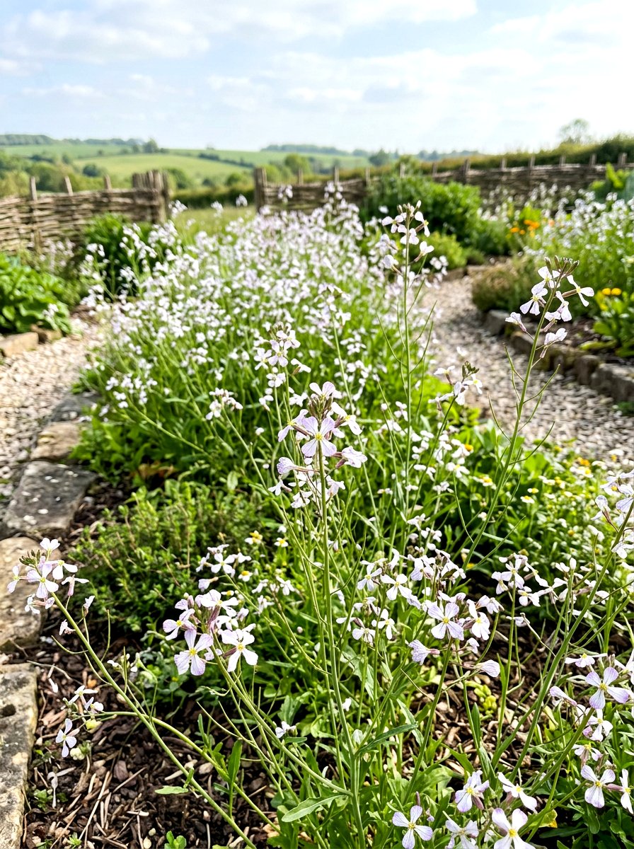 Arugula Flower Garden - 30 edible flower garden ideas