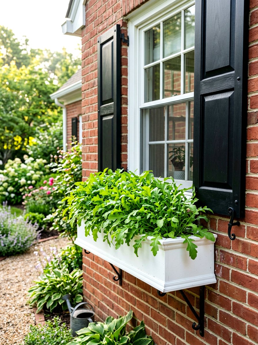 Arugula window box - 30 salad garden ideas