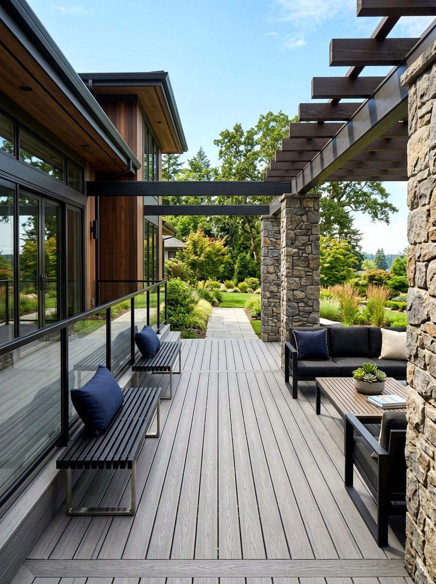 Ash Gray Composite Decking - 30 composite deck color ideas