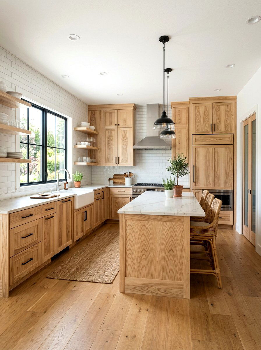 Ash Wood Kitchen Cabinets - 30 warm wood kitchen cabinets ideas
