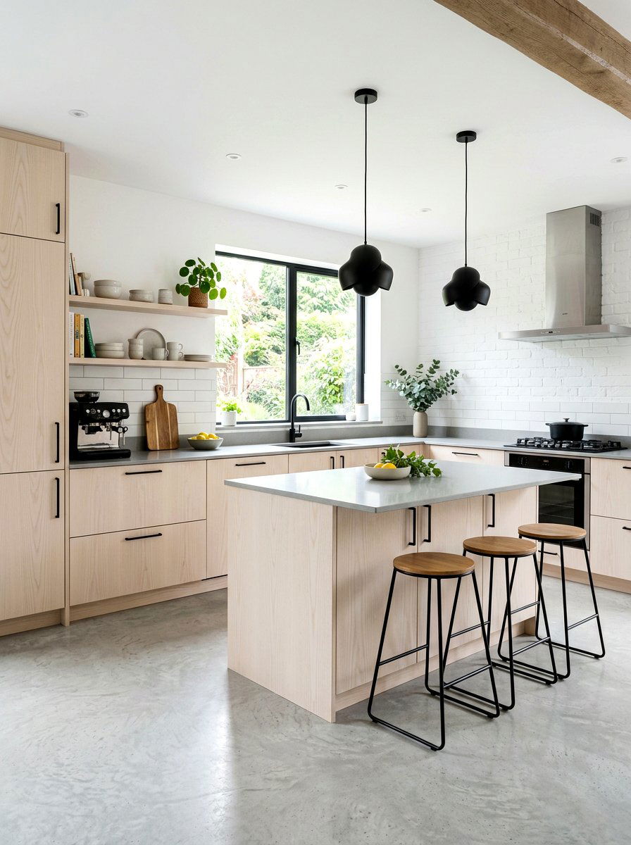 Ash Wood Kitchen - 30 warm wood cabinet kitchen ideas