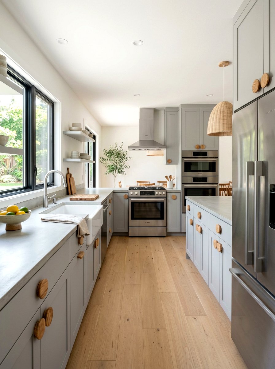 Ash wood kitchen hardware - 30 wood knob kitchen ideas