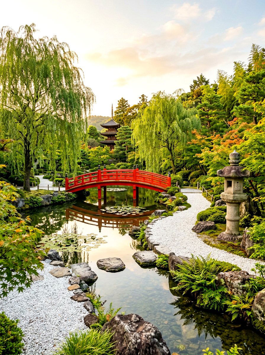 Asian Inspired Pond - 30 koi pond ideas